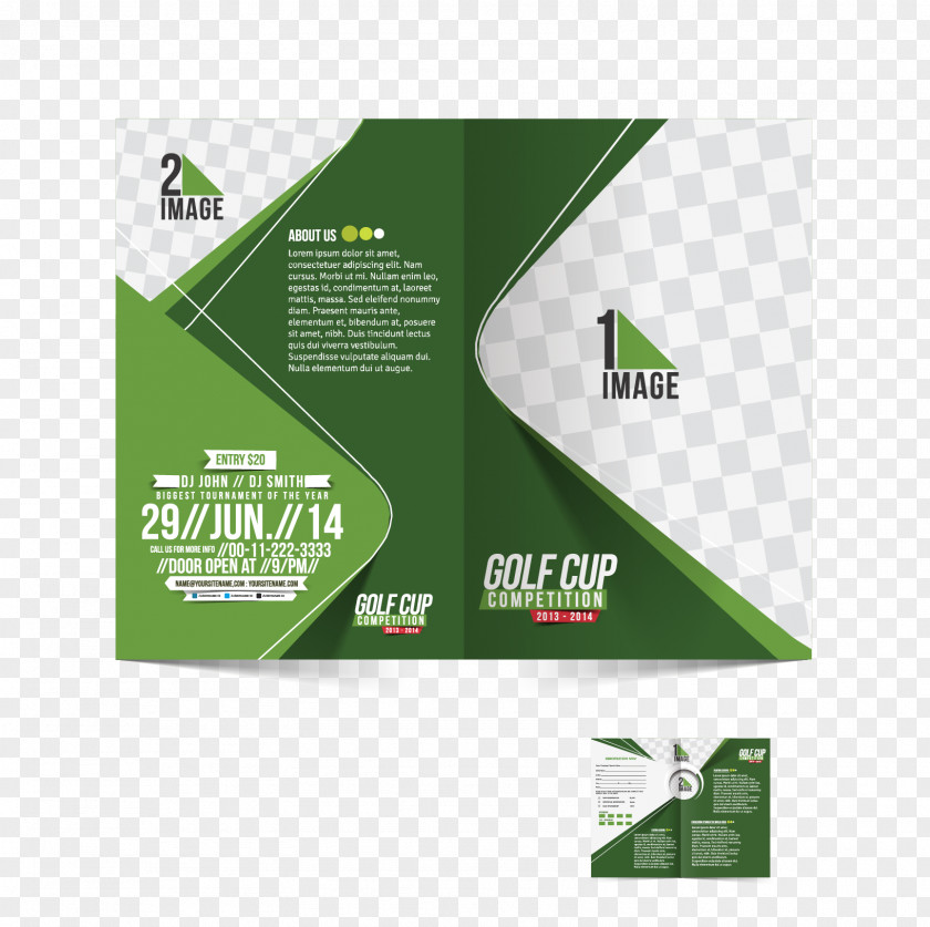 Brochure Golf Illustration PNG