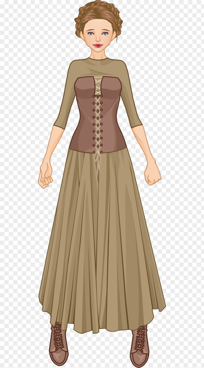 Dress Gown Costume Design PNG