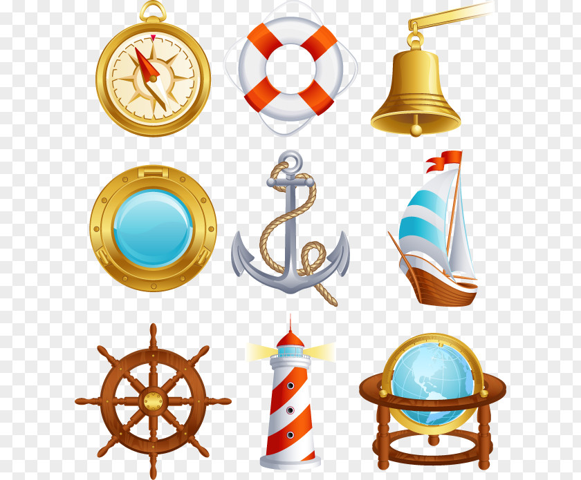 Nautical Theme Vector Material Sailing Icon PNG