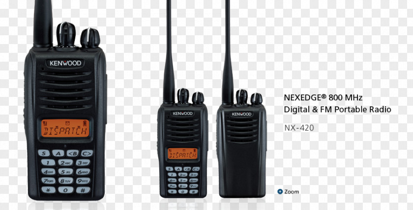 Radio Walkie-talkie Kenwood Corporation Two-way Ultra High Frequency PNG