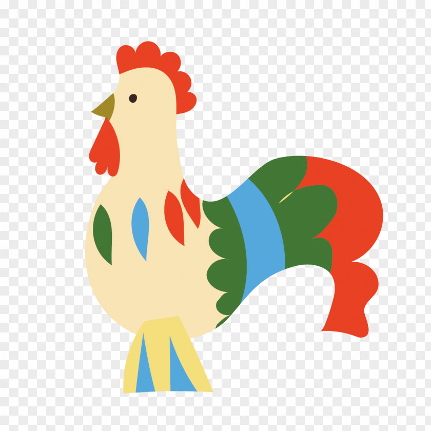 Chicken As Food Illustration New Year Card PNG