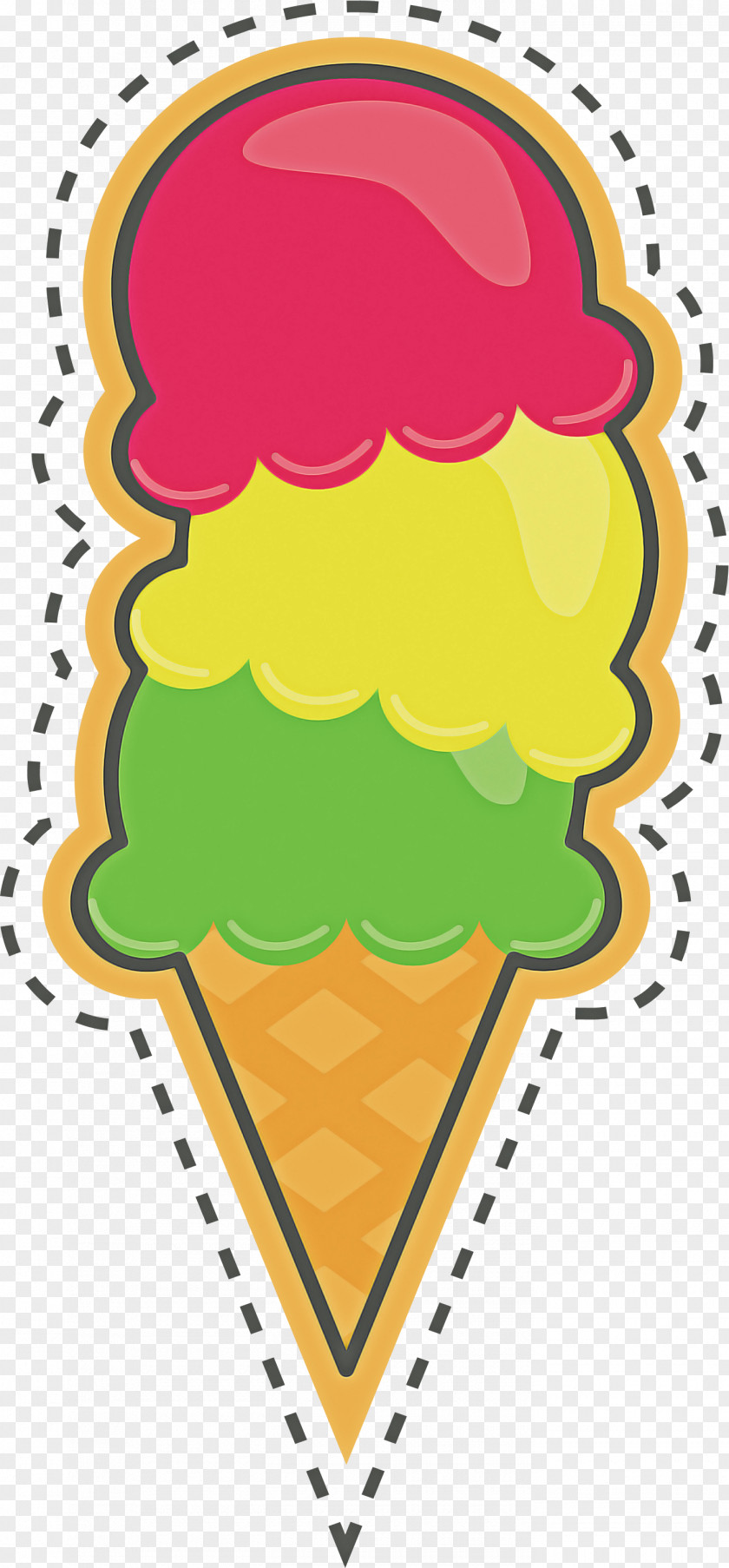 Ice Cream Cone Yellow Frozen Dessert PNG
