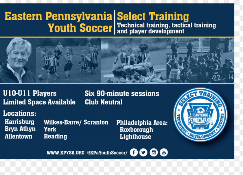 EducatioN Flyer Eastern Pa Youth Soccer Association Training Organization Carolina Panthers Brand PNG