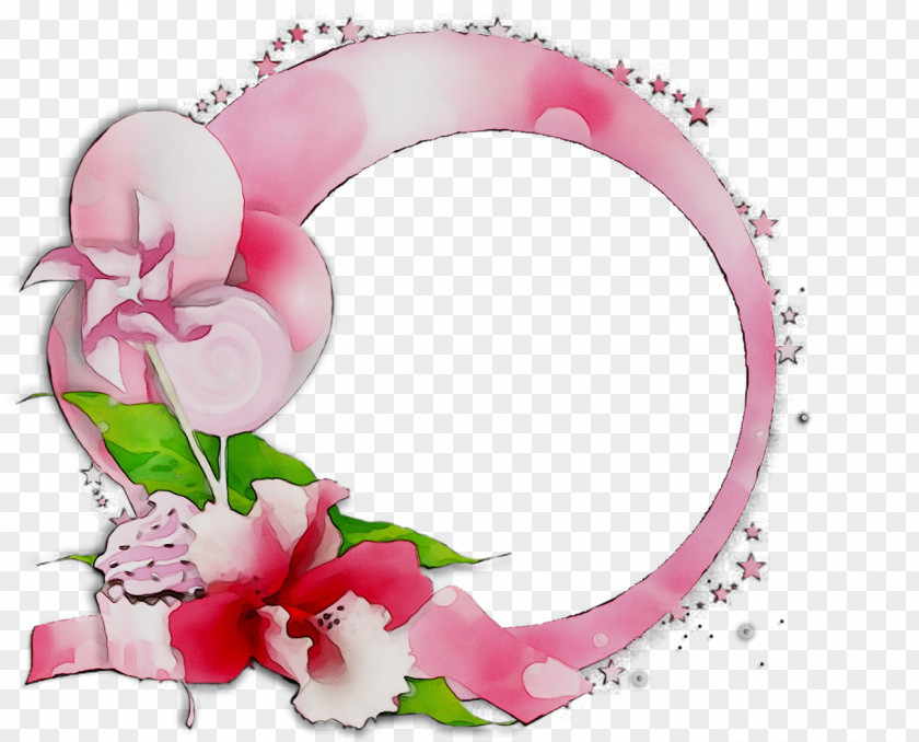 Floral Design Picture Frames Pink M Hair PNG