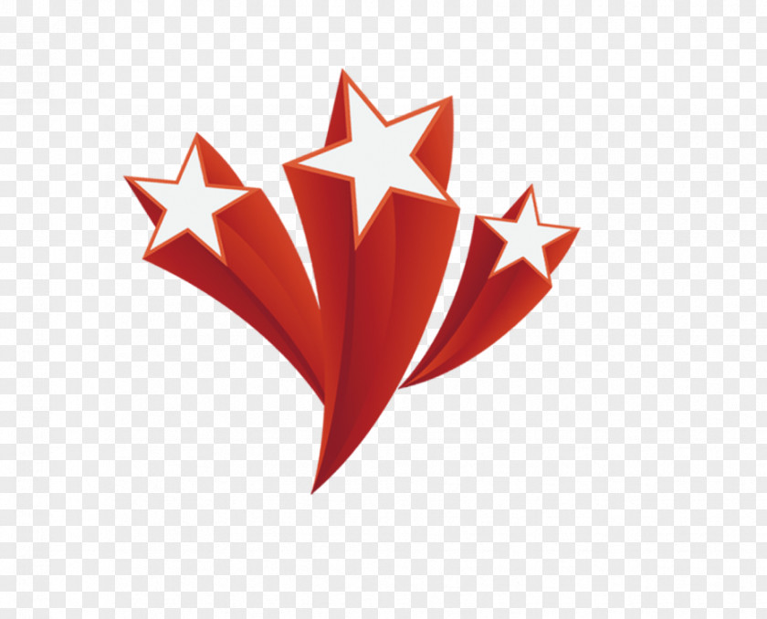 Flying Red Stars Explode Star Icon PNG