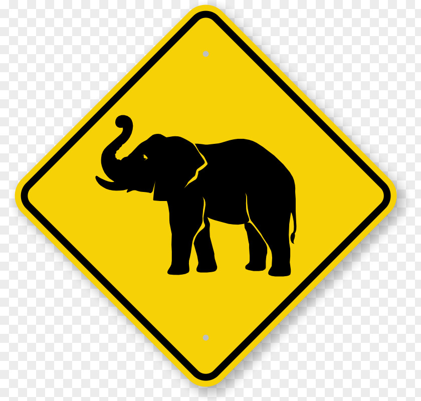 Elephant Graphic Traffic Sign Warning Manual On Uniform Control Devices Road PNG
