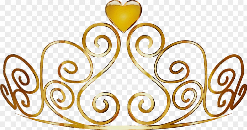 Ornament Yellow Cartoon Crown PNG