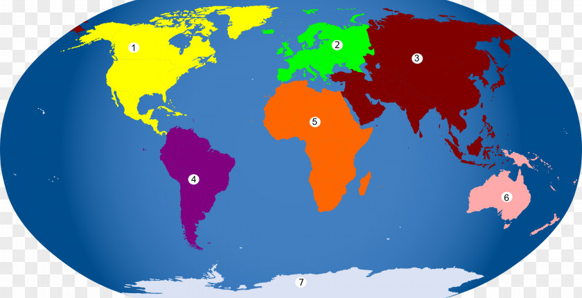 Seven Continents Map World Globe Clip Art PNG