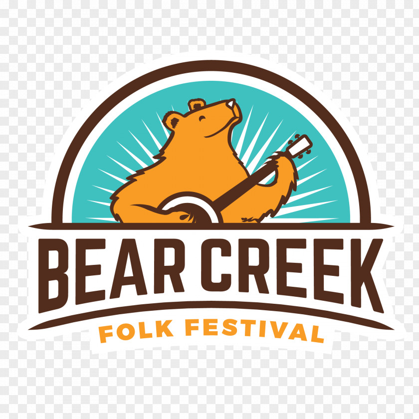 Folk Festival Logo Emerson Lake Campground Brand Bear PNG