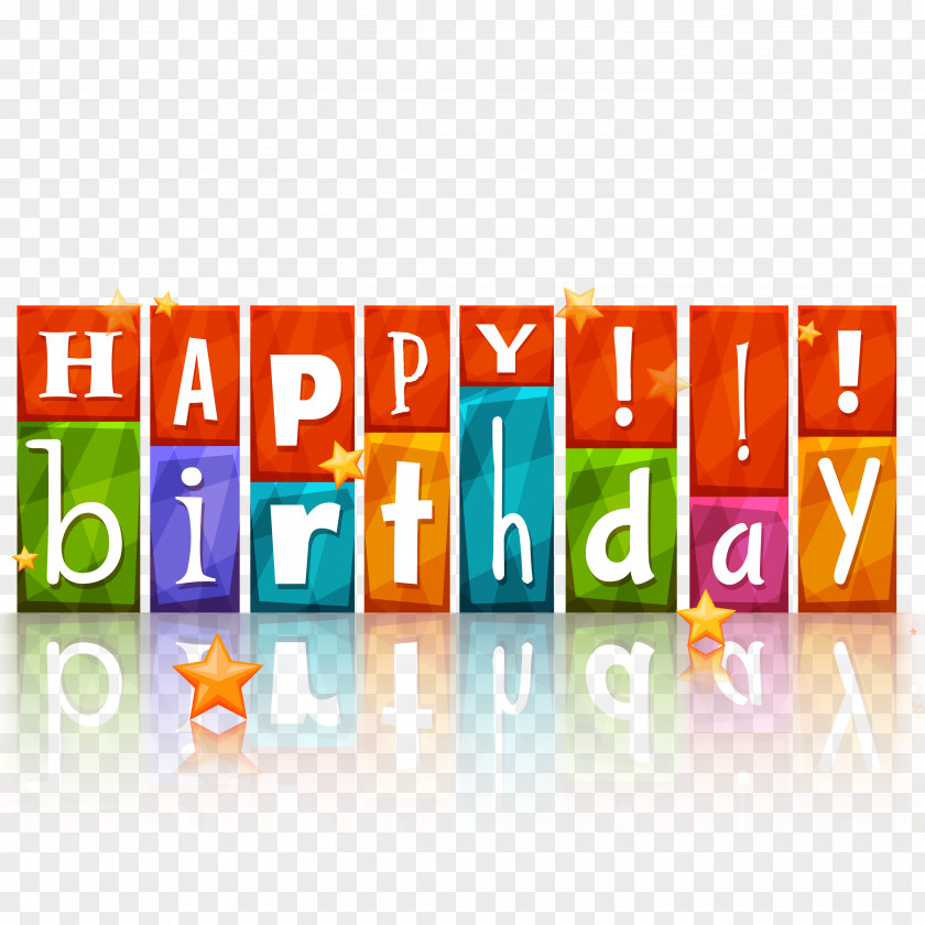 Happy Birthday Blocks WordArt Vector Cake To You Wish Clip Art PNG
