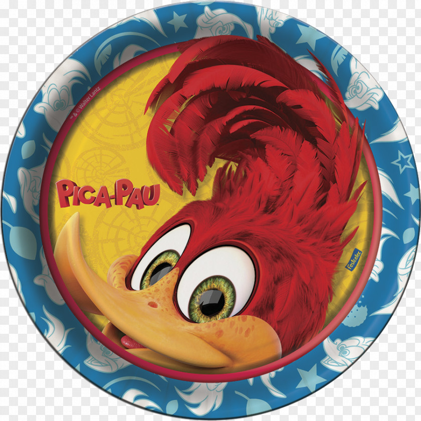 Woody Woodpecker Plate Party Birthday Disposable PNG