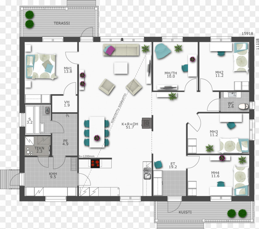 House Floor Plan Hailuoto Villa Pohjolan Design-Talo Oy PNG