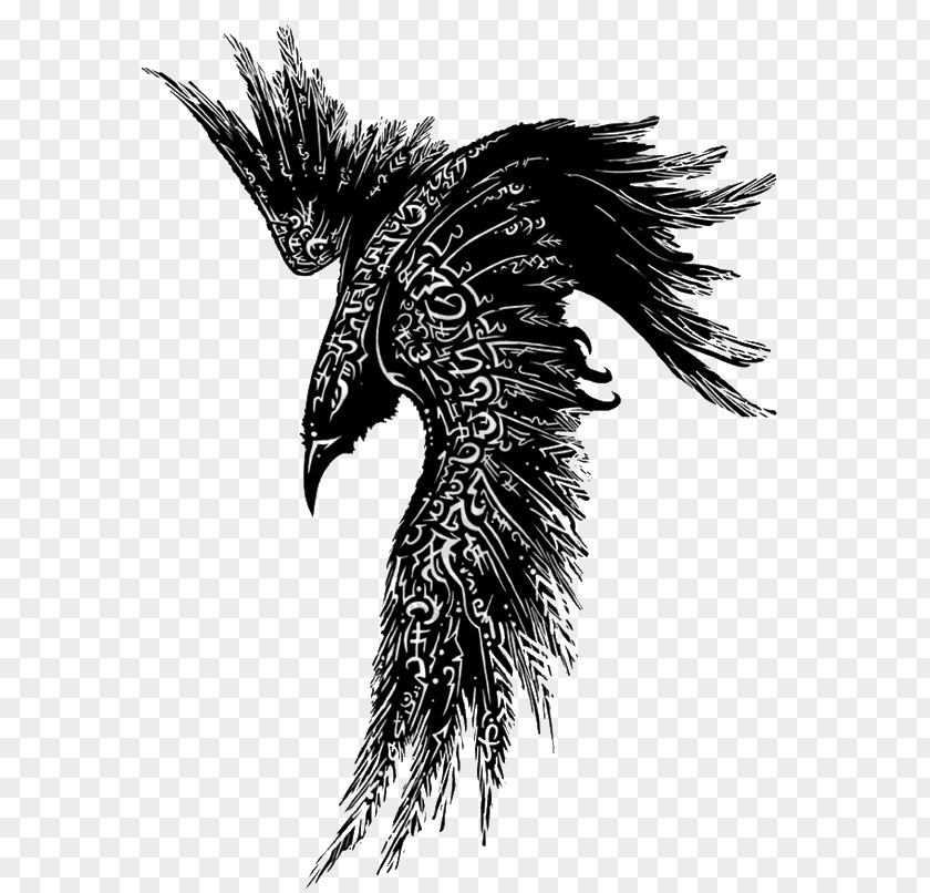 Thor Odin Huginn And Muninn Tattoo Common Raven PNG