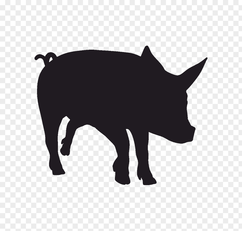 Pig Miniature Decal Silhouette Piglet PNG
