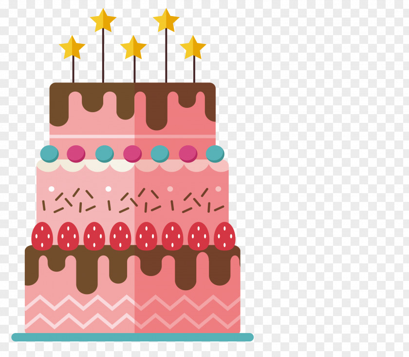 Pink Cake Birthday Torte PNG