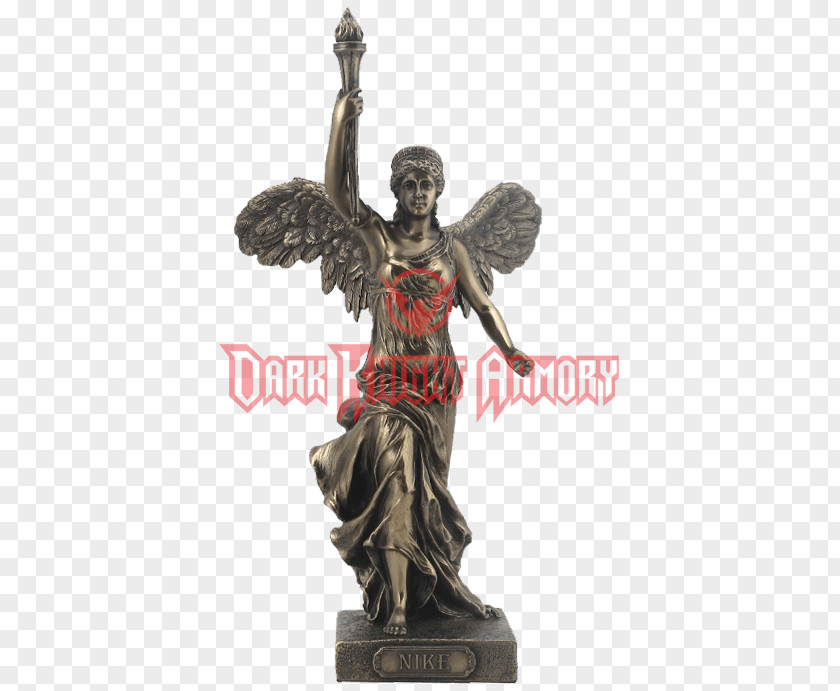Raise Hand Statue Nike Victoria Bronze Sculpture PNG