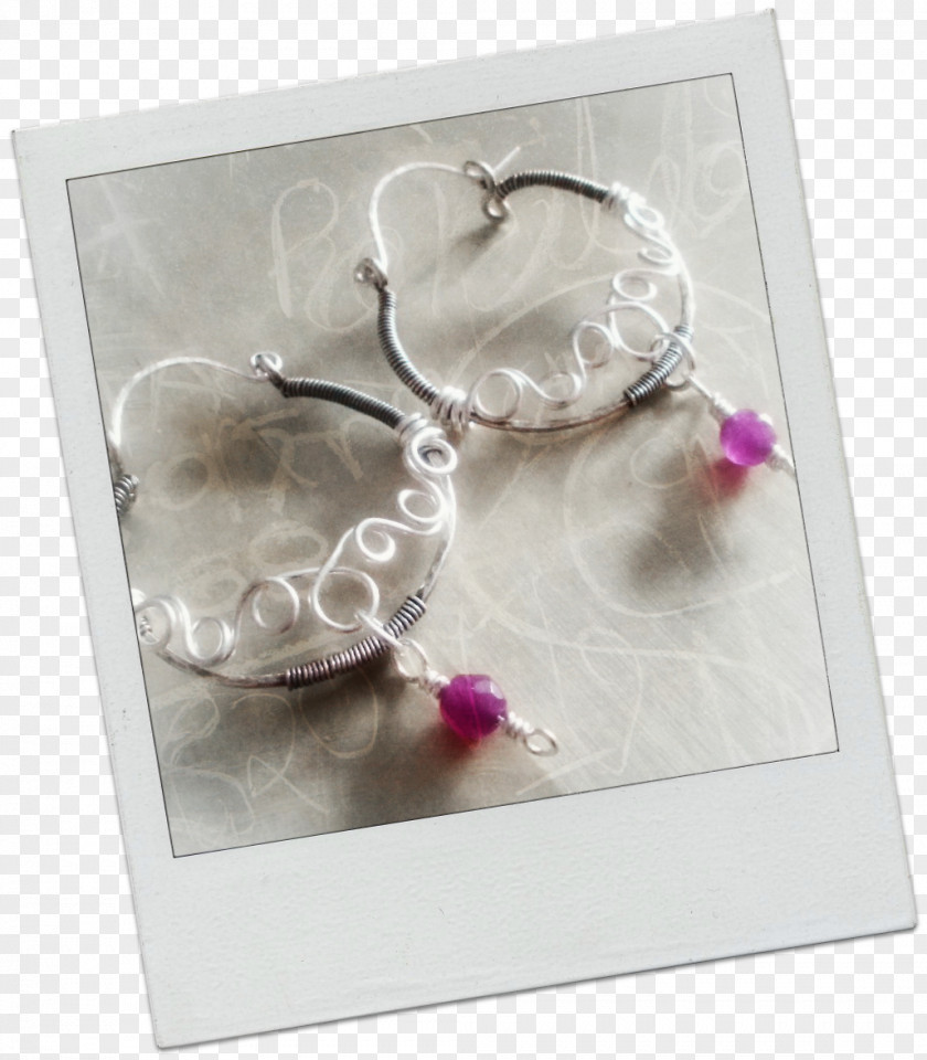 Silver Earring Body Jewellery Picture Frames Purple PNG