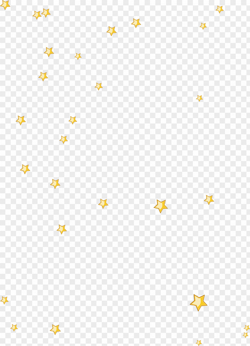 Beautiful Yellow Star Area Sky Pattern PNG