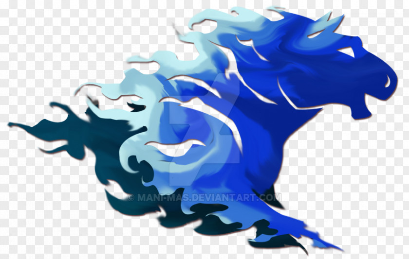 Blue Fire Horse Desktop Wallpaper PNG