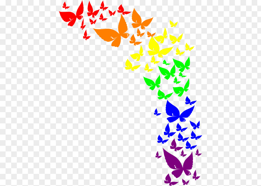 Butterfly Rainbow Clip Art PNG