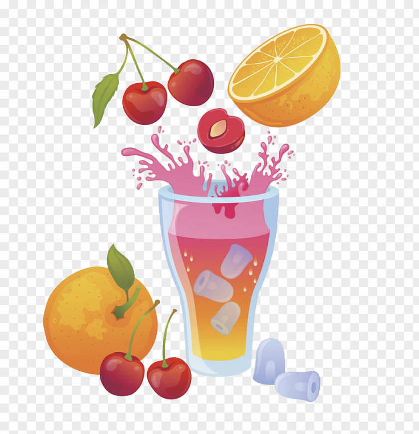 Cherry Orange Juice Cocktail Grapefruit Strawberry PNG