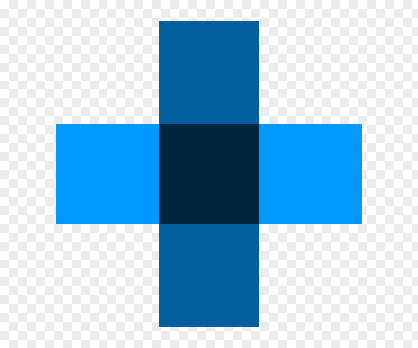Cross Electric Blue Logo Cobalt PNG