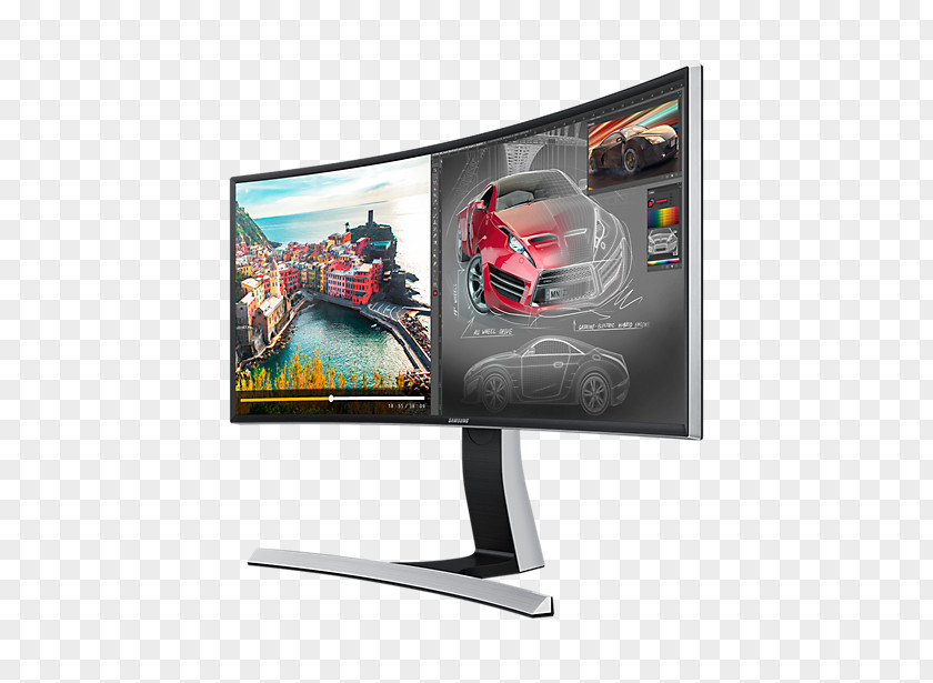 Samsung 21:9 Aspect Ratio Computer Monitors LED-backlit LCD E790C Curved Screen PNG