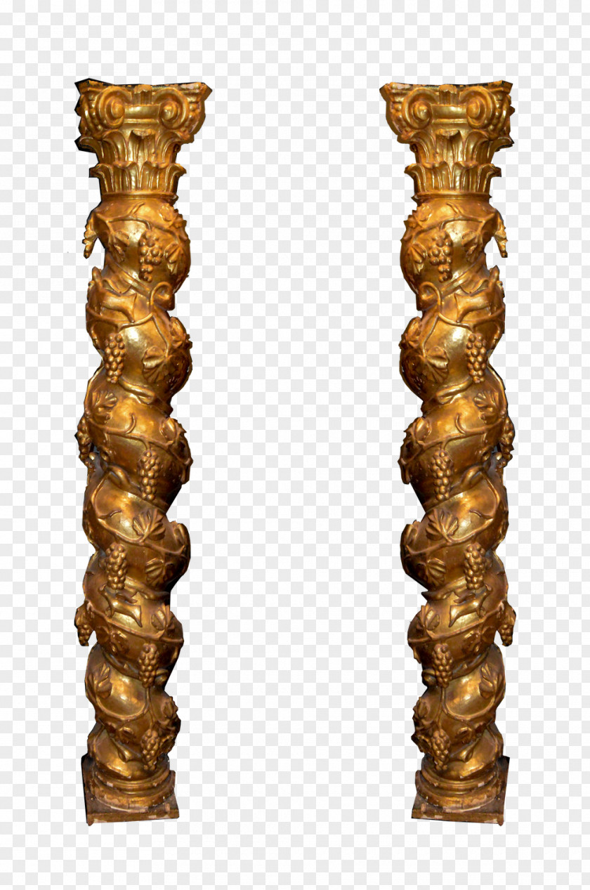 Brass 18th Century Polychrome Sculpture Estofado PNG