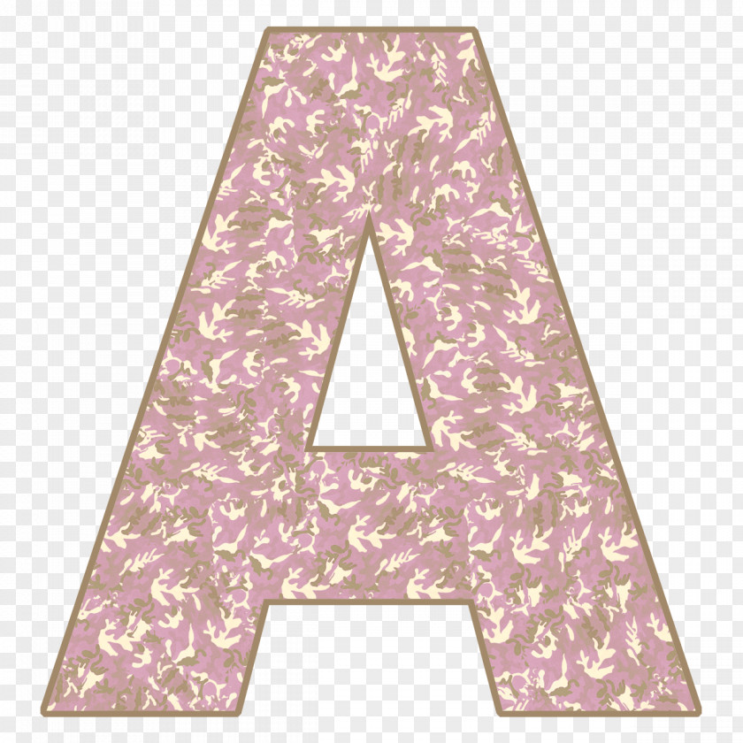 Pink Letter A Paper Digital Scrapbooking Embellishment Free PNG