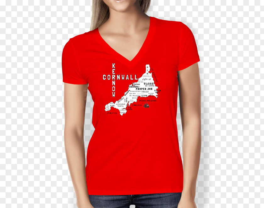 T-shirt Sleeve Woman Cornwall PNG