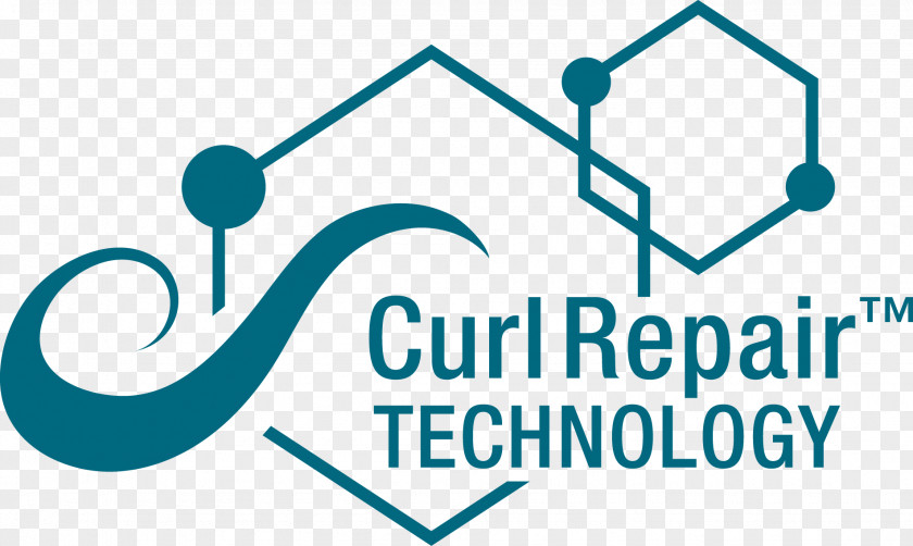 Technology Blue CURL Logo Hair Brand Capelli PNG