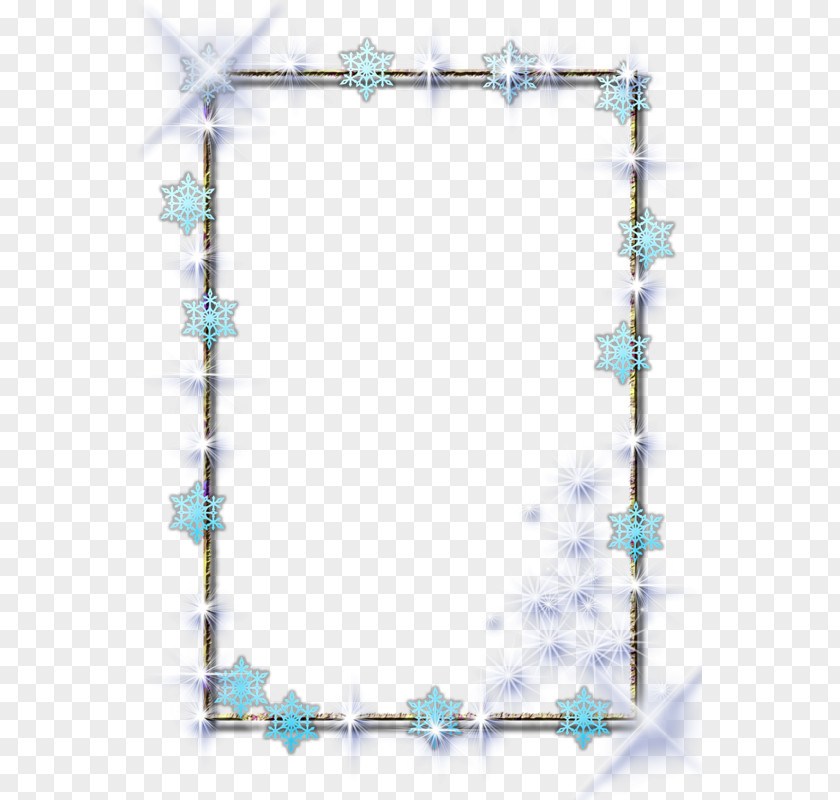 Blue Star Pattern Picture Frame PNG