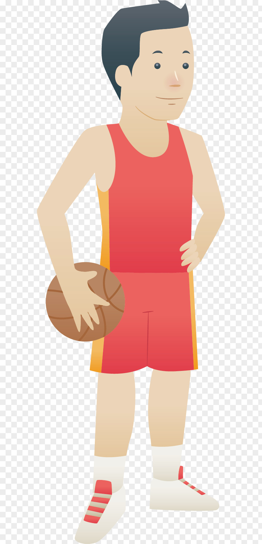 Cartoon Basketball Player Vector Illustration PNG