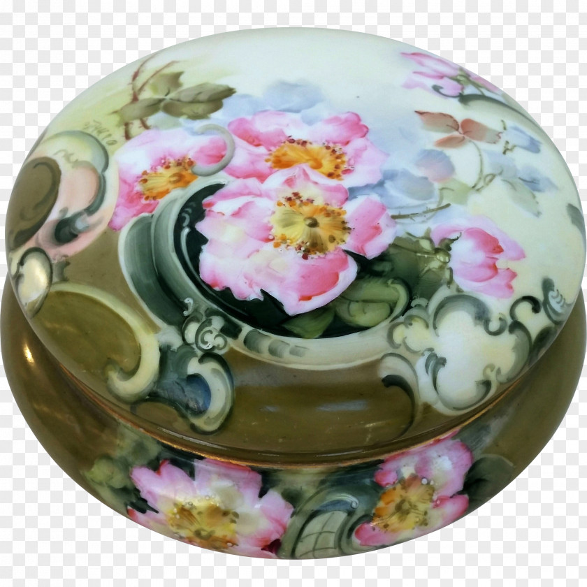 Hand-painted Floral Material Limoges Porcelain Tableware Ceramic Plate PNG