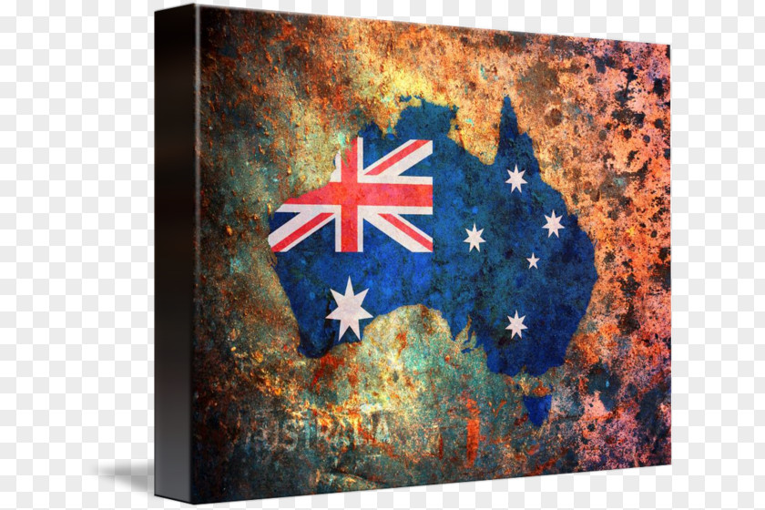 Australia Flag Of Canvas Print PNG