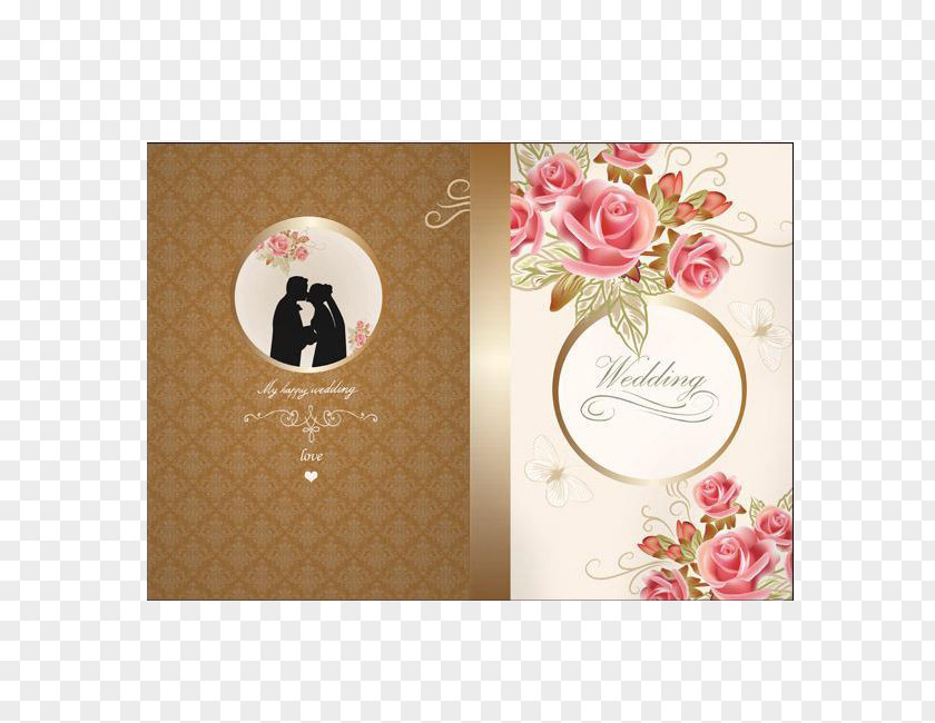 Continental Romantic Roses Wedding Invitations Album Covers Invitation Marriage PNG