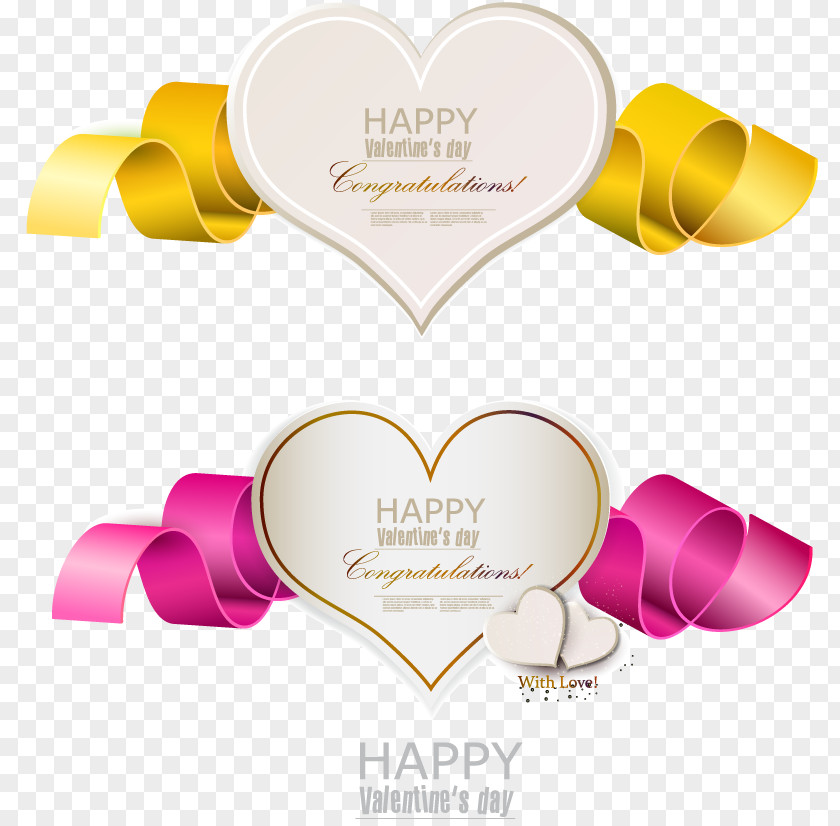 Valentine's Day Greeting Cards Vector Elements Picture Heart Illustration PNG