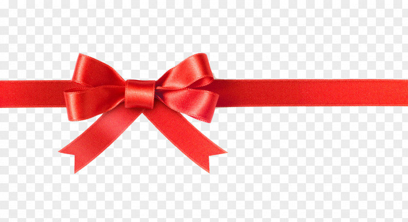 Bowknot Red Ribbon Christmas Gift Clip Art PNG