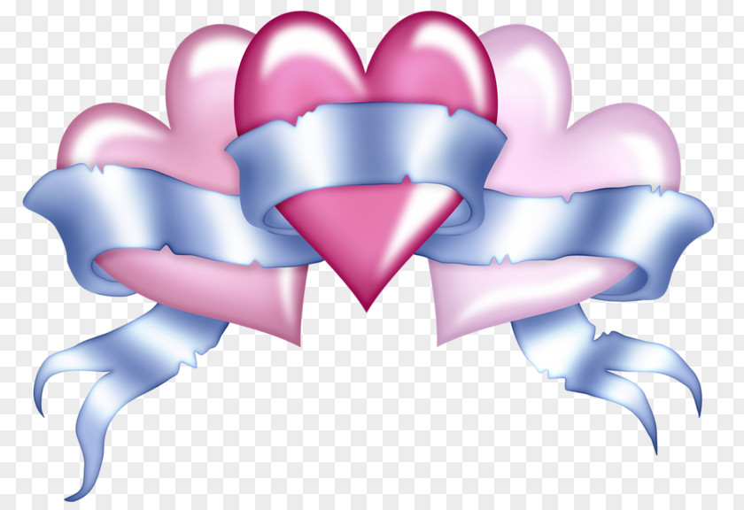 Hand Drawn Heart-shaped Ribbon Heart Clip Art PNG