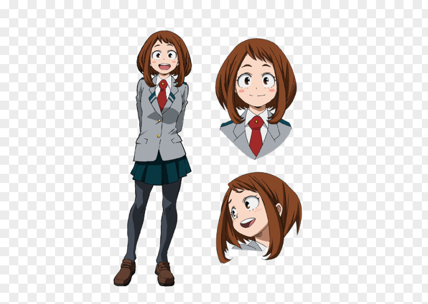 Uraraka Ochako My Hero Academia Cosplay Costume Wig PNG