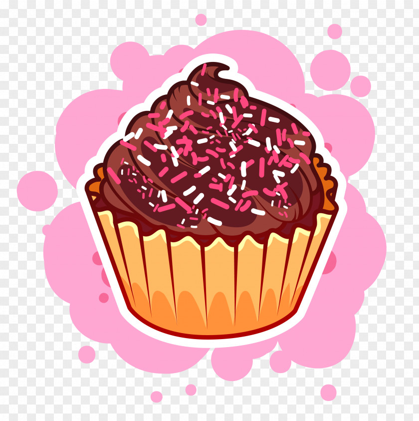 Vector Chocolate Ice Cream Christmas Cupcakes Molten Cake Muffin PNG