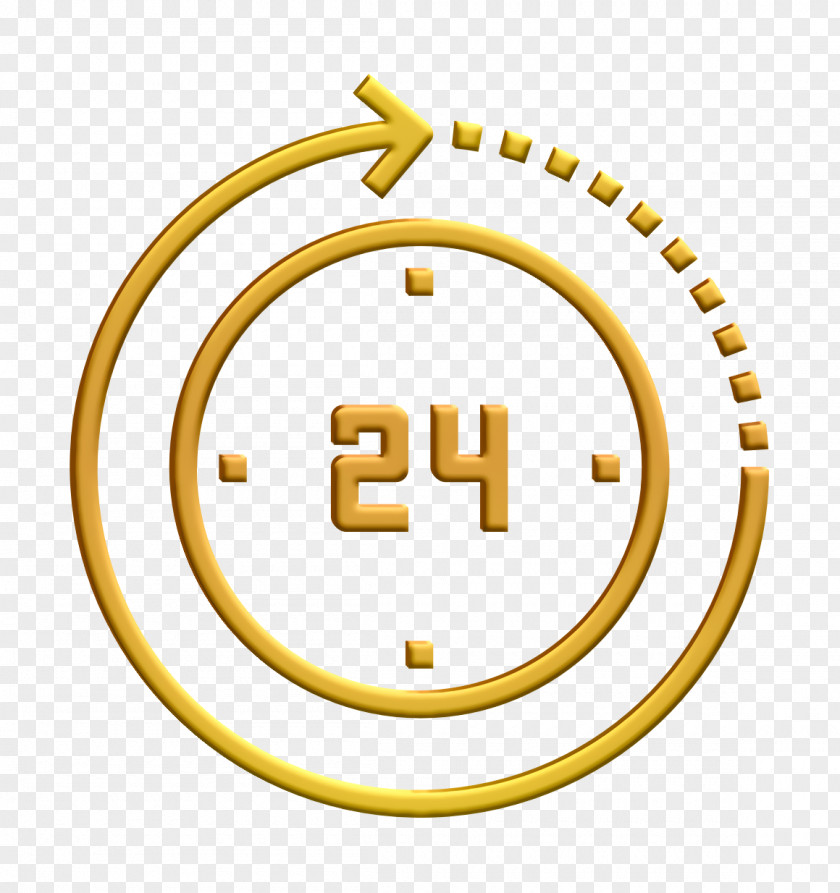 24 Hours Icon Clock Time PNG