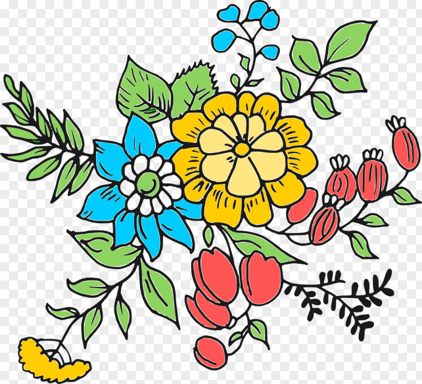 Flower Drawing Art Clip PNG