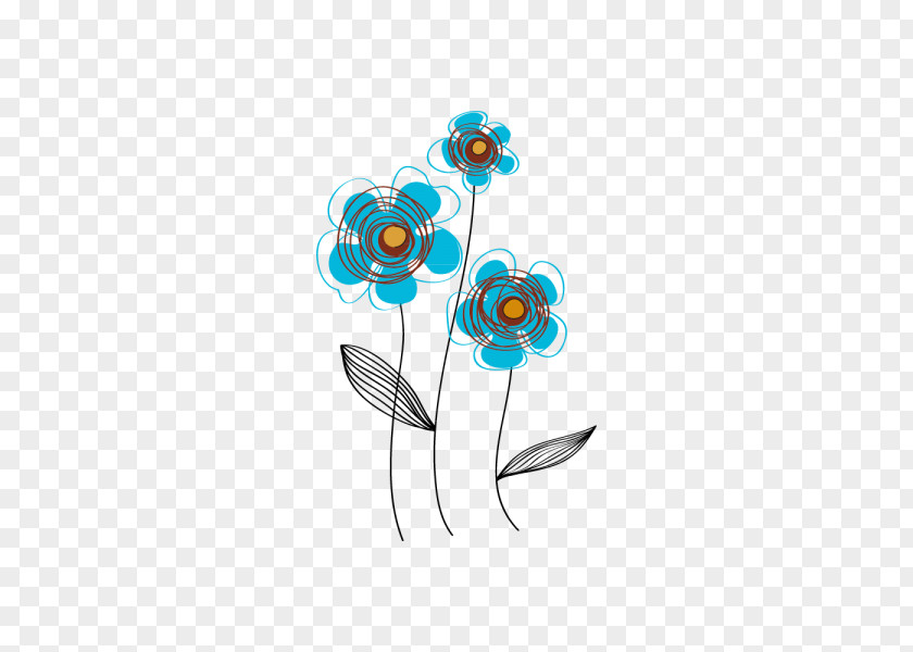 Flower Watercolor: Flowers Floral Design Blue Drawing PNG