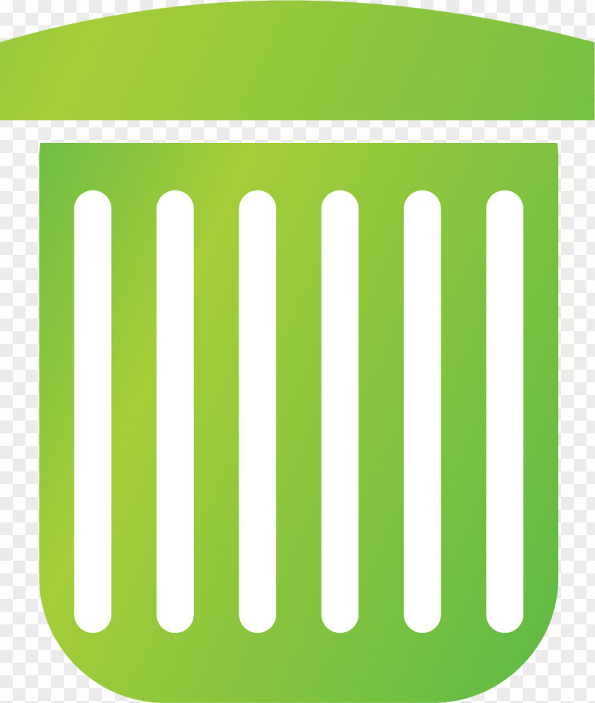 Green Trash Can Logo Paper Waste Container Material PNG