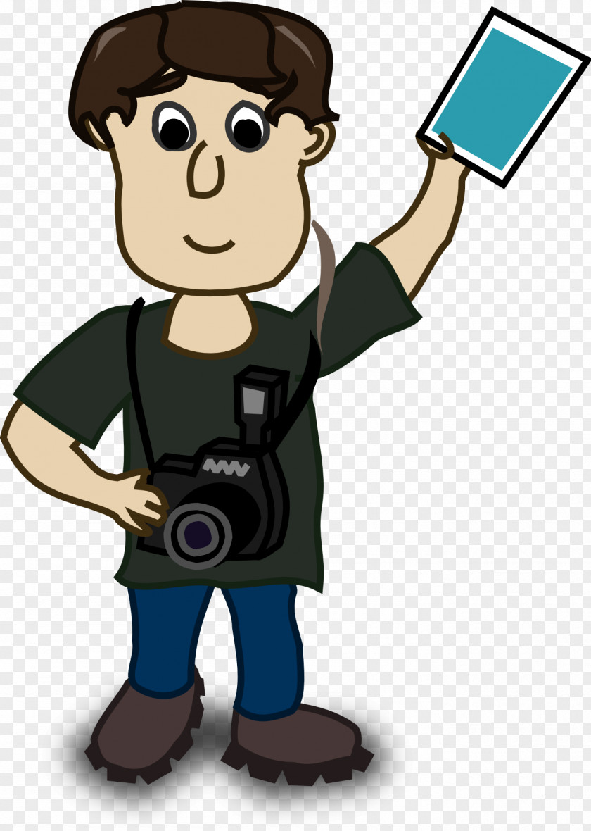 Svg Photographer Cartoon Character Clip Art PNG