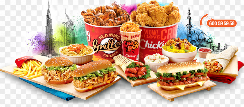 Fast Food Menu Flyer Junk Hamburger Fried Chicken KFC PNG