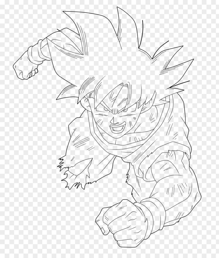 Goku Frieza Super Saiyan Drawing Sketch PNG