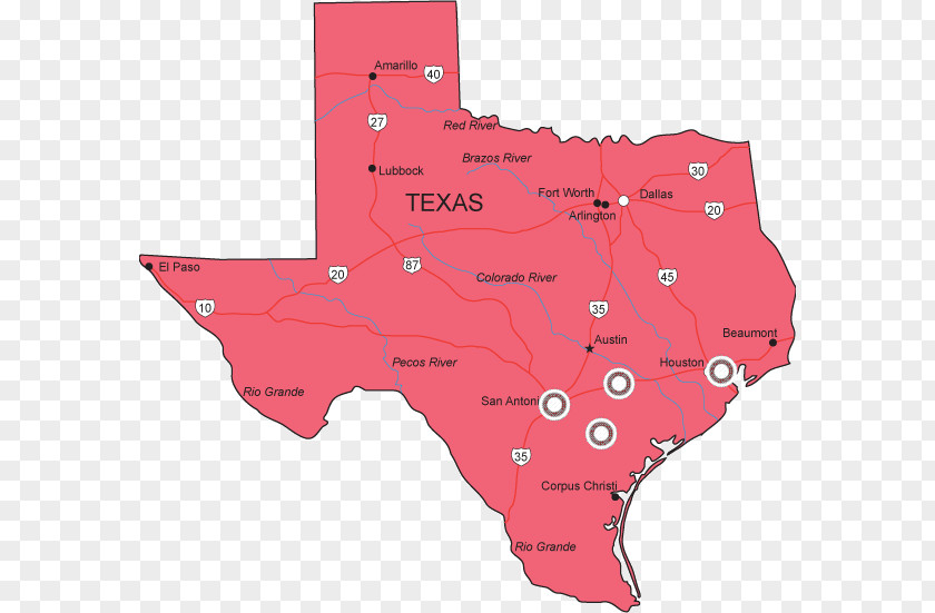 Map Texas State West Rand McNally Image PNG