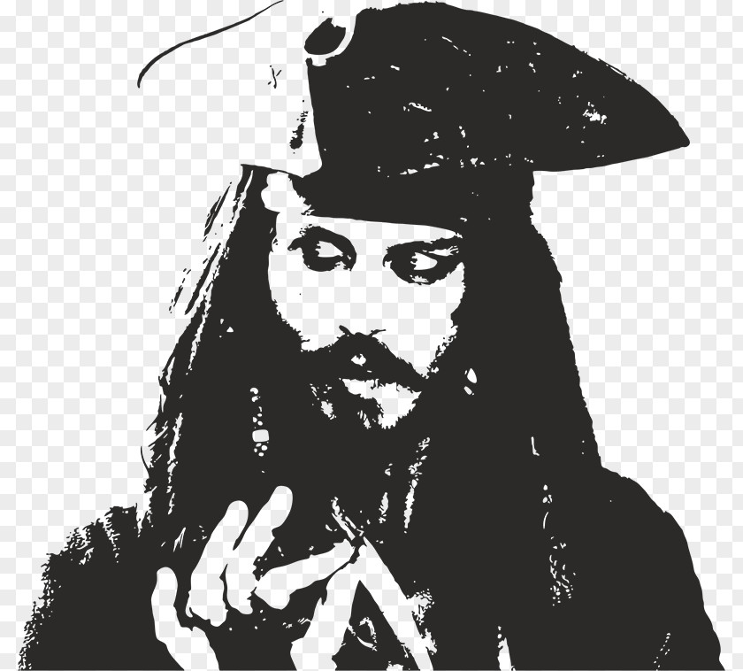 Pirate Jack Sparrow Stencil Pirates Of The Caribbean Image PNG